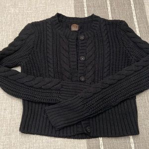 Sundays NYC chunky black cardigan sweater